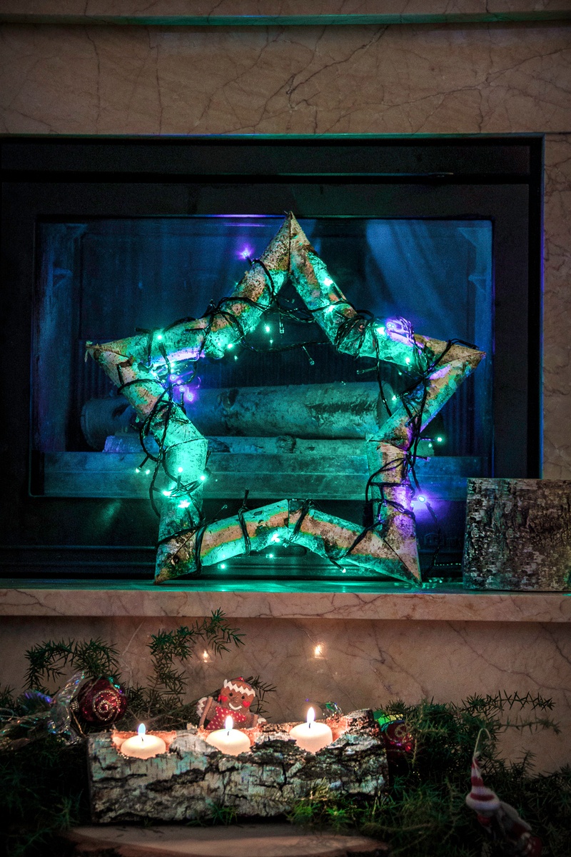 Ozdoby bożonarodzeniowe z plastrów drewna